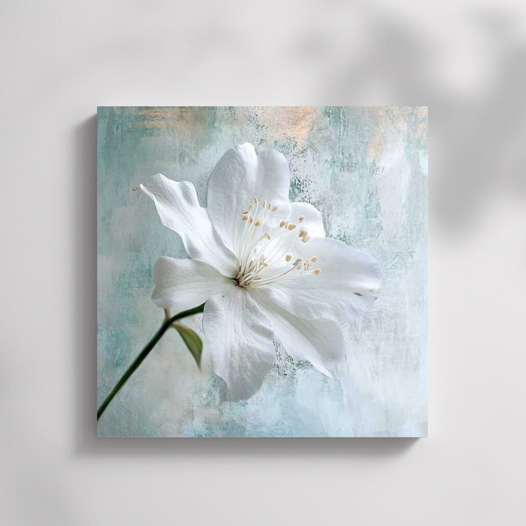 Elegant White Hibiscus: Delicate Flower for Interior