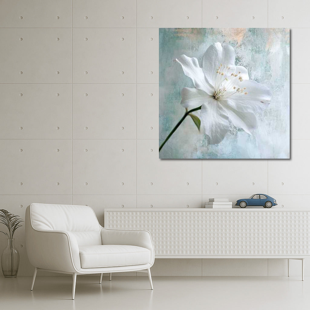 Elegant White Hibiscus: Delicate Flower for Interior