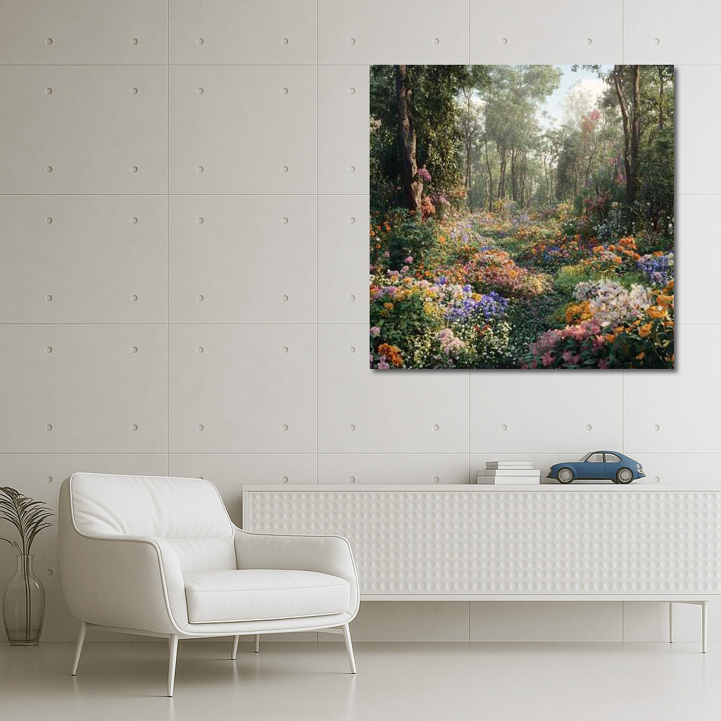 Flower Paradise: A Vibrant Garden of Petunias and Daisies