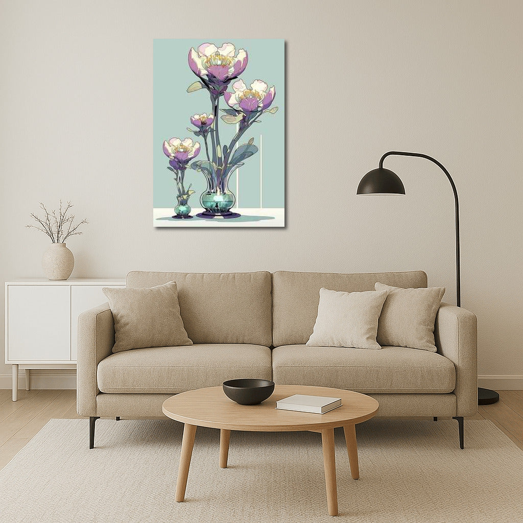 Magic of Peonies in a Futuristic Vase: Live Flowers for the Interior