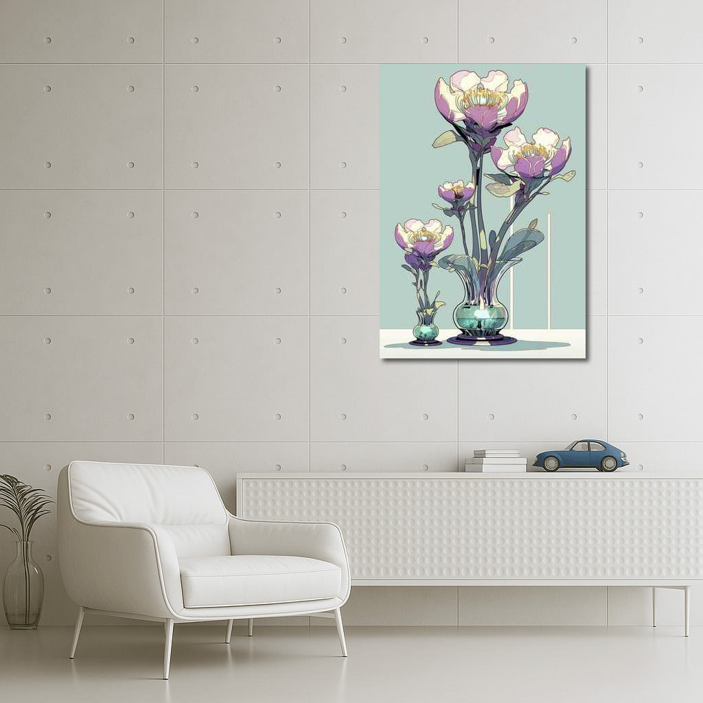 Magic of Peonies in a Futuristic Vase: Live Flowers for the Interior