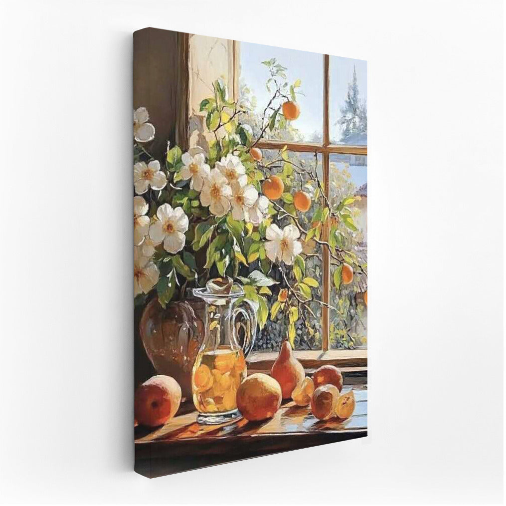 Sunny Apple Blossoms by the Window: Flowers by the Window 4