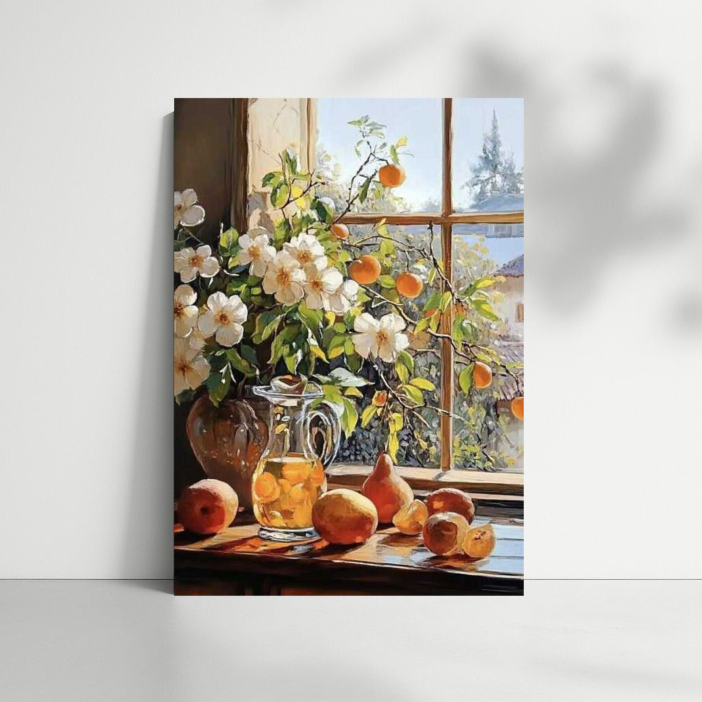 Sunny Apple Blossoms by the Window: Flowers by the Window 4