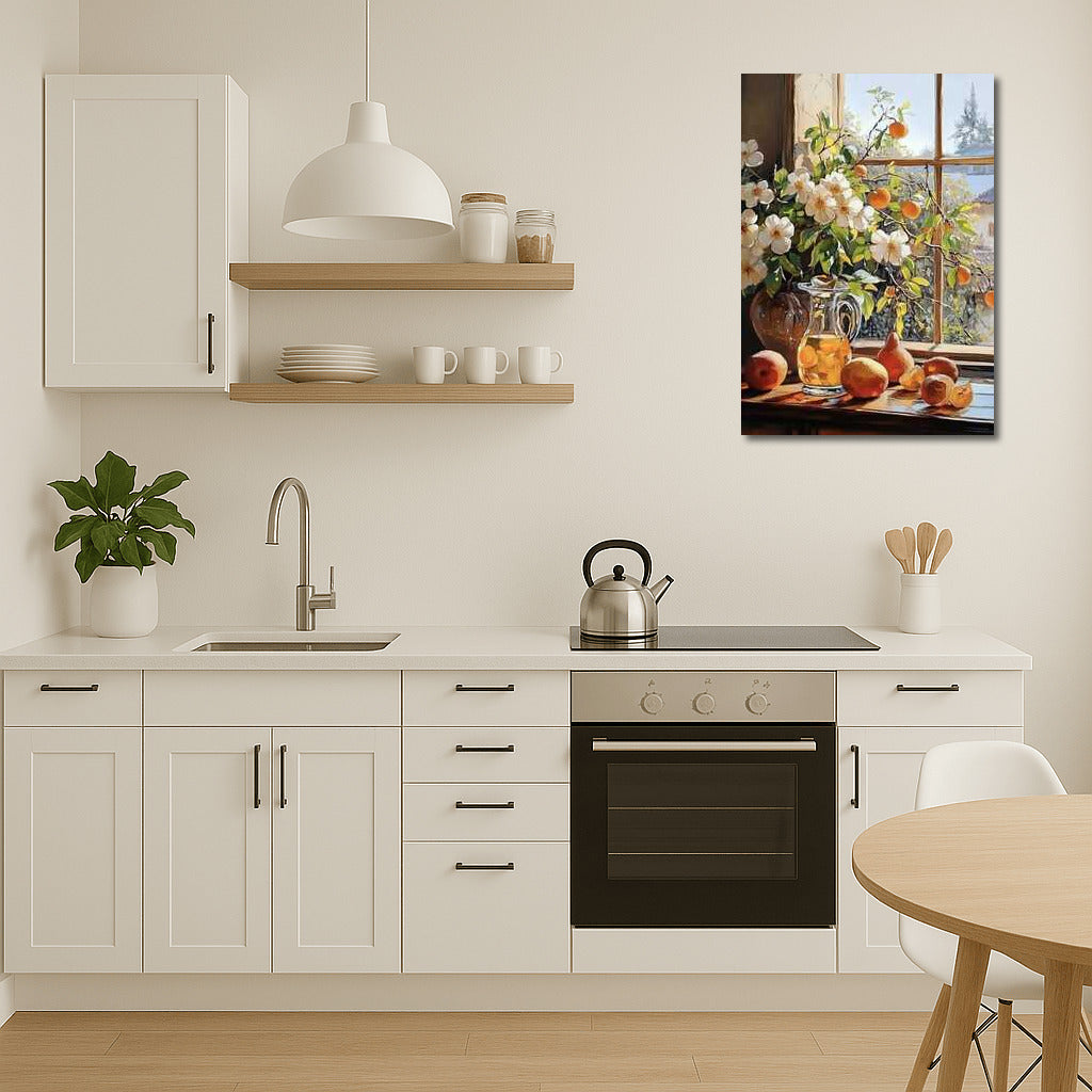 Sunny Apple Blossoms by the Window: Flowers by the Window 4