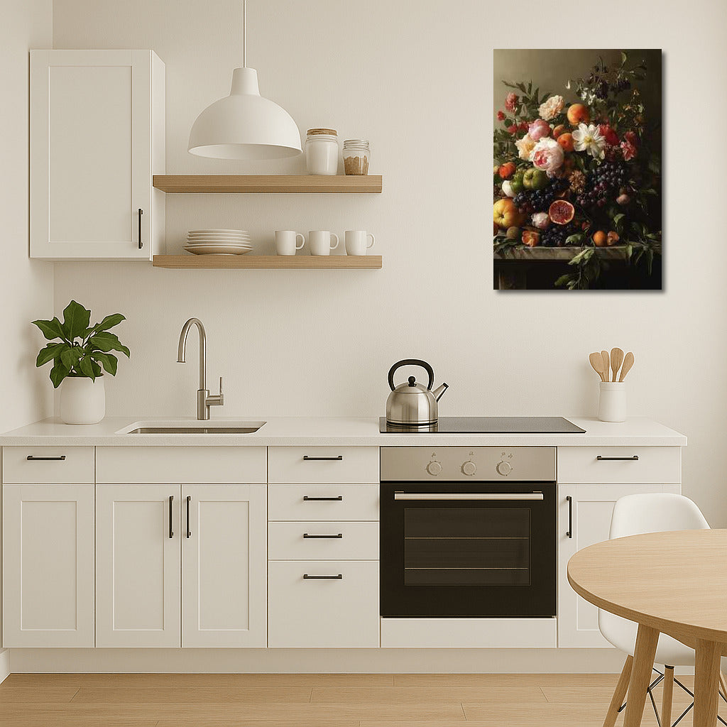 Peonies and Fruits: The Eternal Beauty of Nature