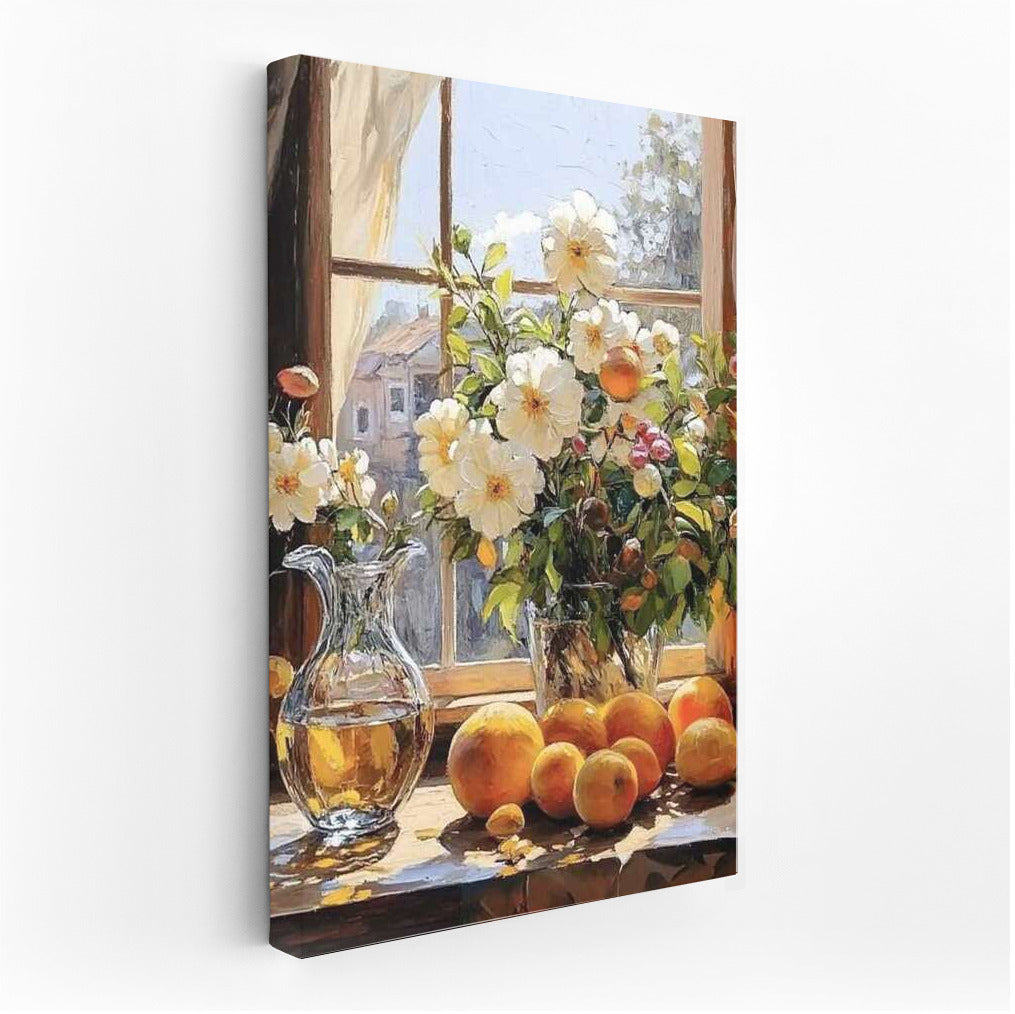 Tender Roses by the Window: Idyll of Light and Comfort