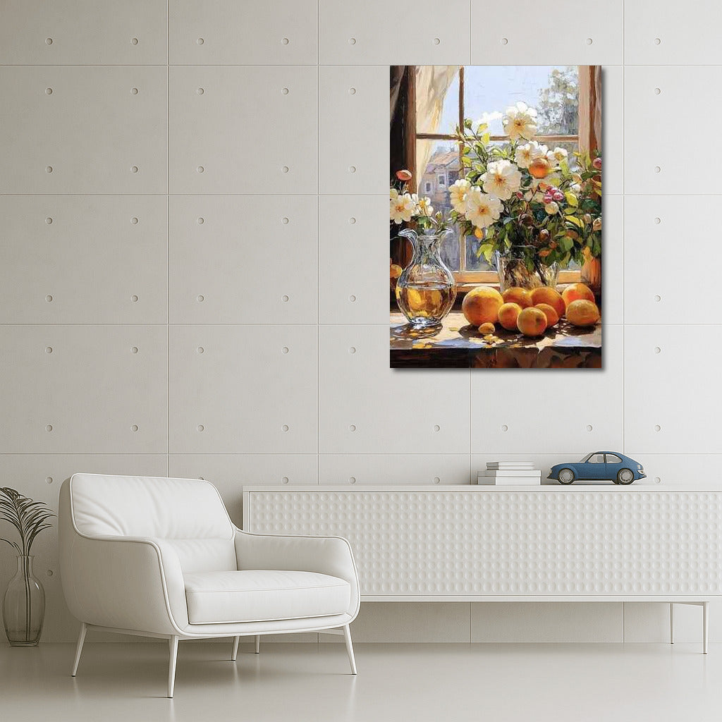 Tender Roses by the Window: Idyll of Light and Comfort