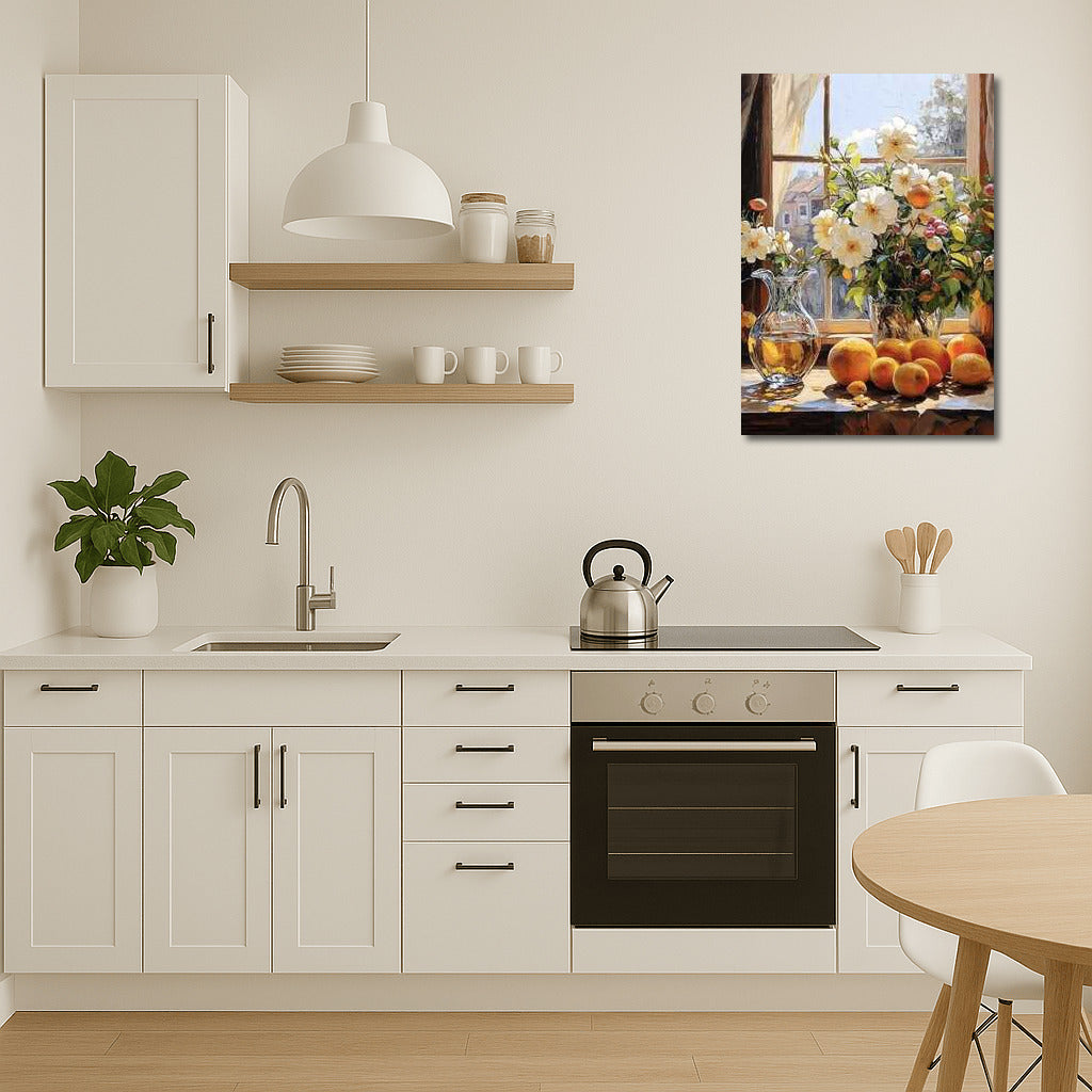 Tender Roses by the Window: Idyll of Light and Comfort