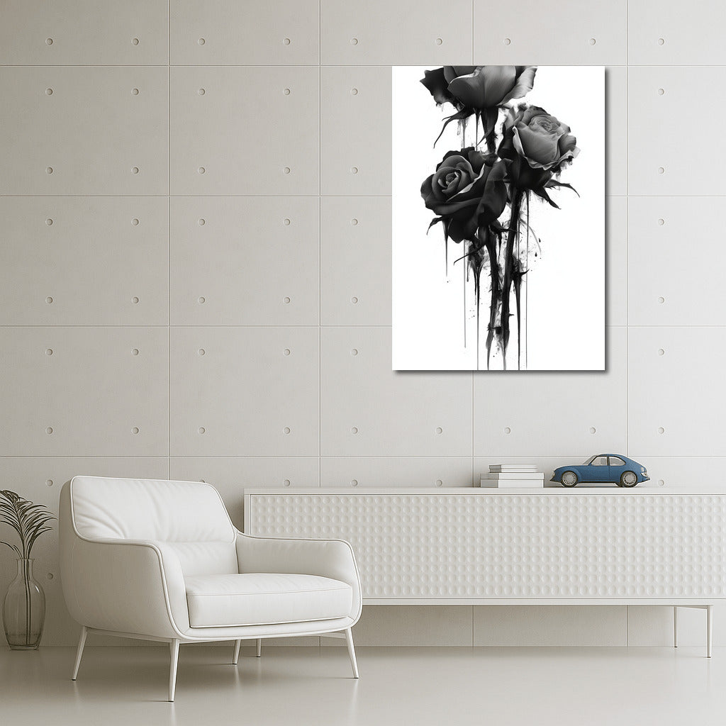 Mysterious Black and White Roses: Elegant Floral Decor for Romantics