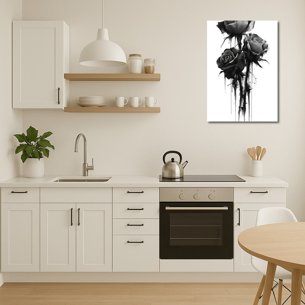 Mysterious Black and White Roses: Elegant Floral Decor for Romantics