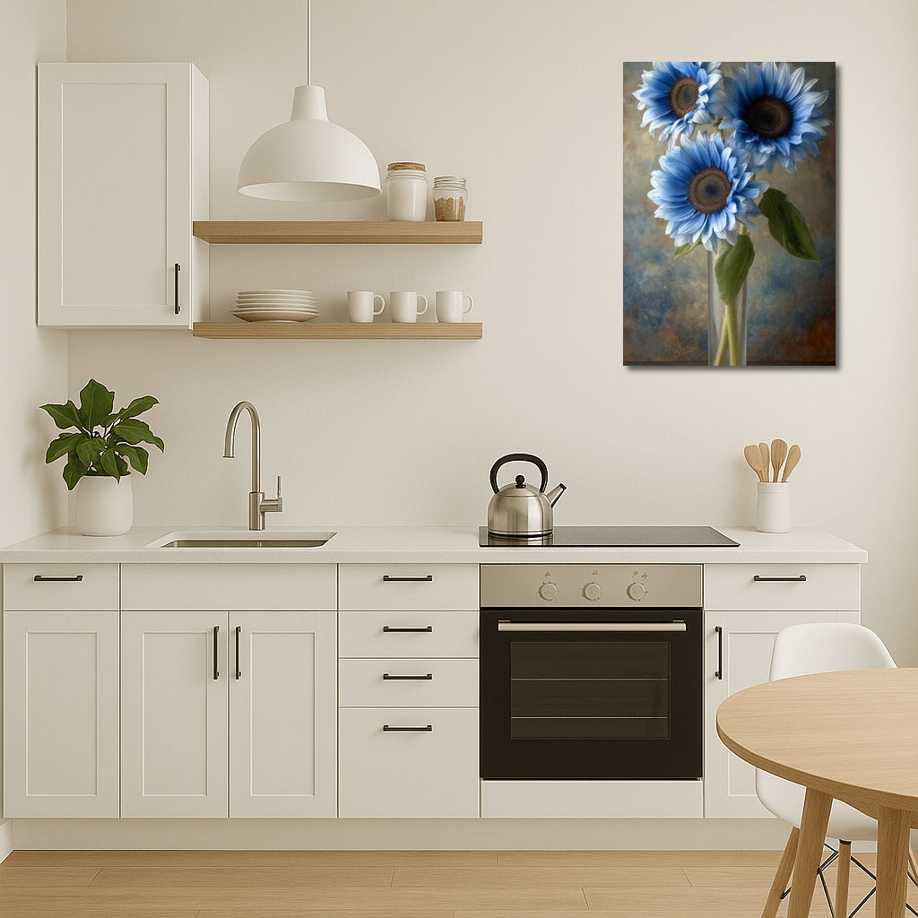 Blue Sunflowers: Flower Garden Magic for Interiors