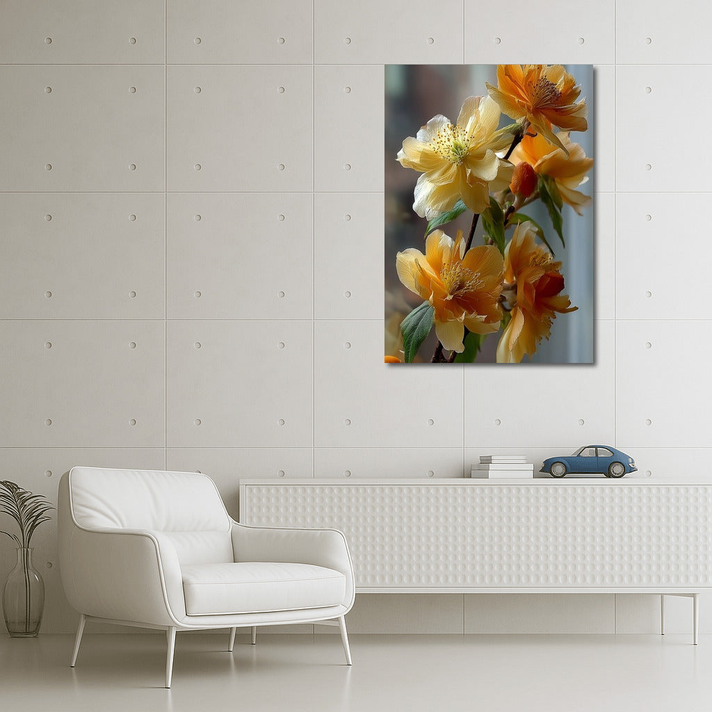 Yellow Sunset Peonies: An Elegant Floral Masterpiece for the Interior