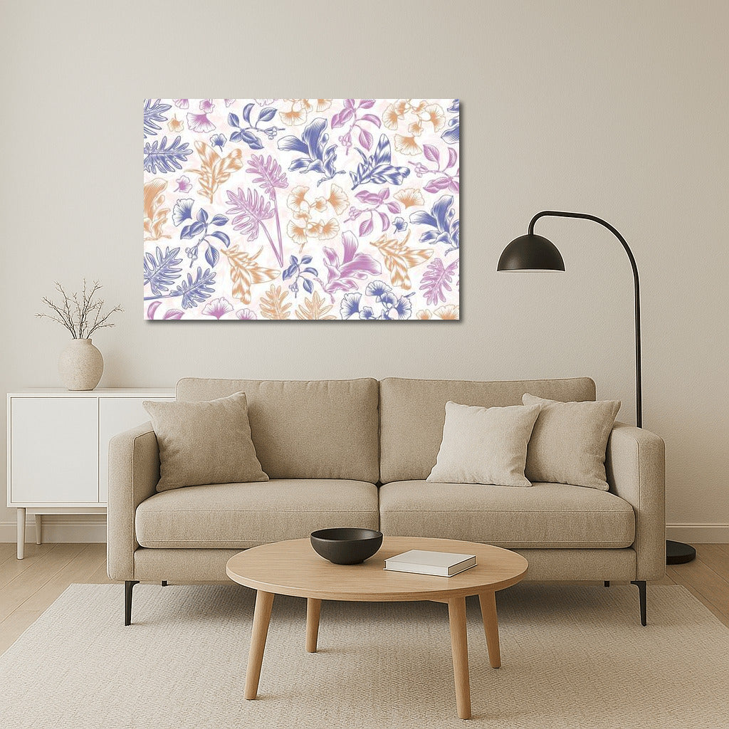 Pastel Symphony: Orchids and Monsteras in the Interior