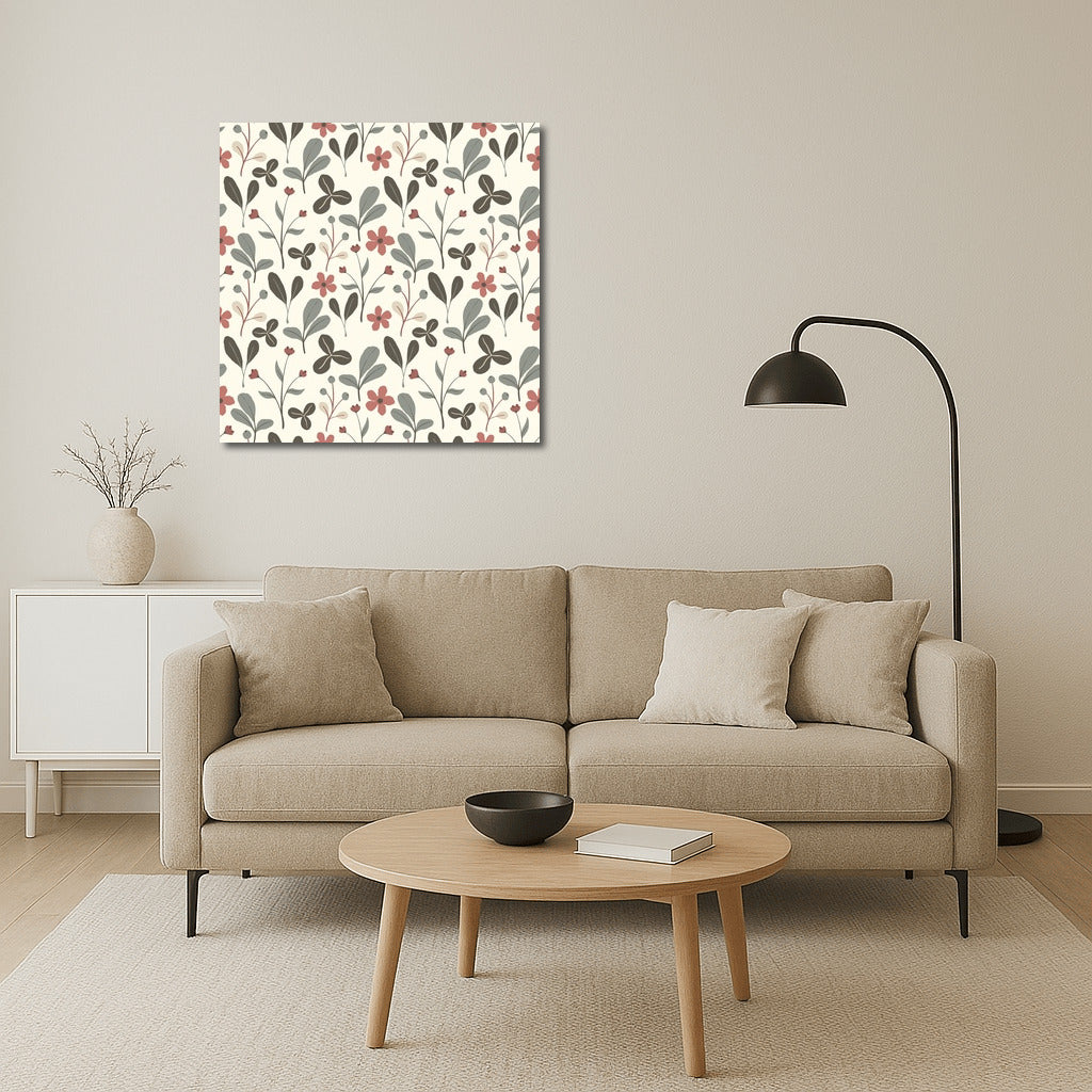 Blooming Garden: Delicate Tulips and Clover