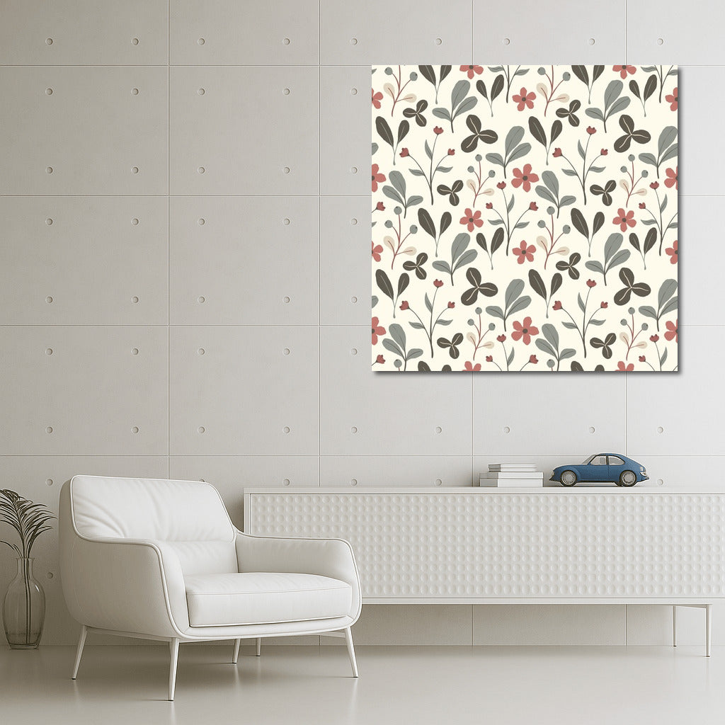 Blooming Garden: Delicate Tulips and Clover