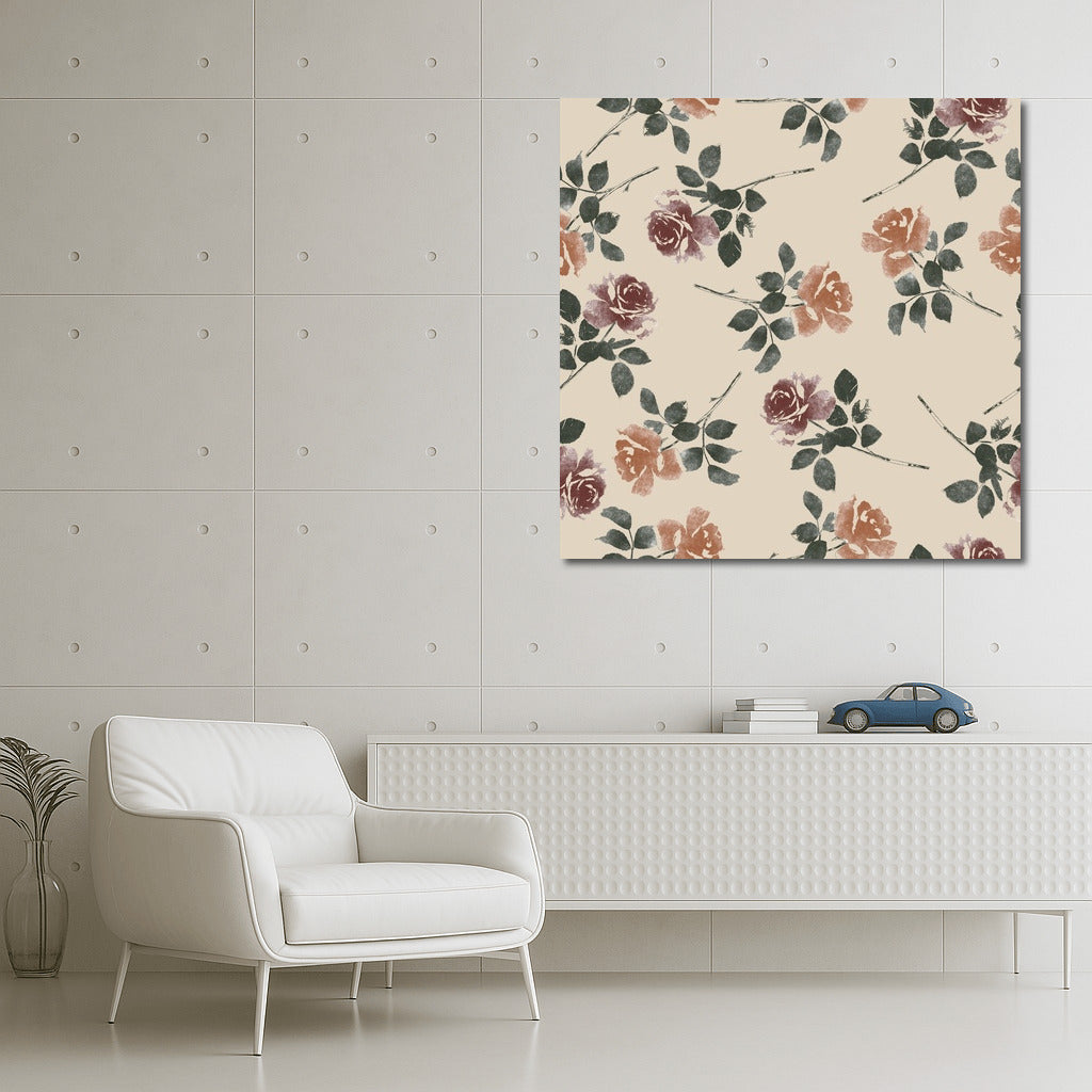 Rose Dance: Live Flower Waltz for Interior