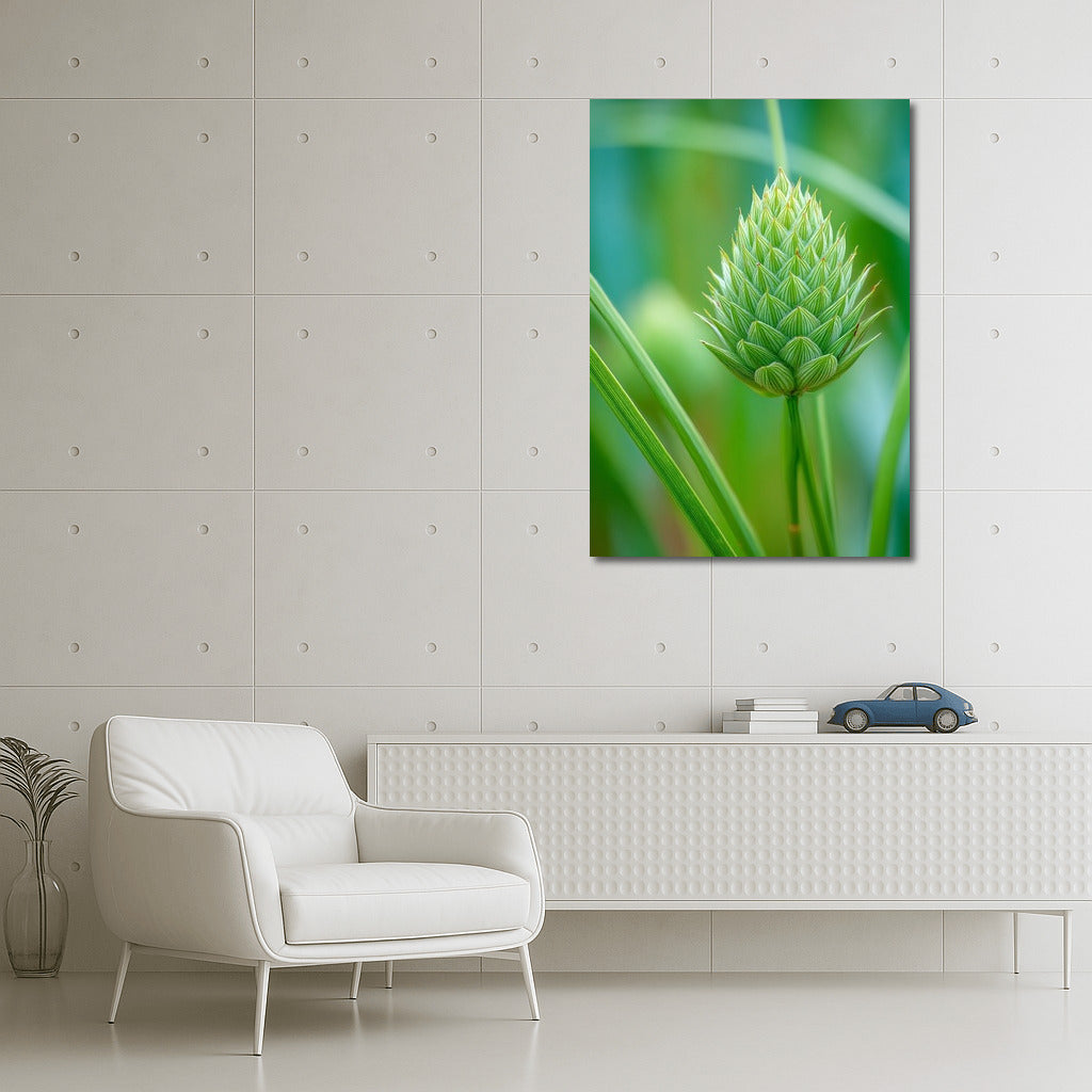 Exotic Protea Flower: Green Harmony