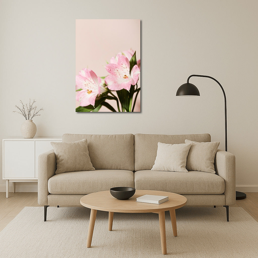 Alstroemerias in Dew: Watercolor Flowers for Interior