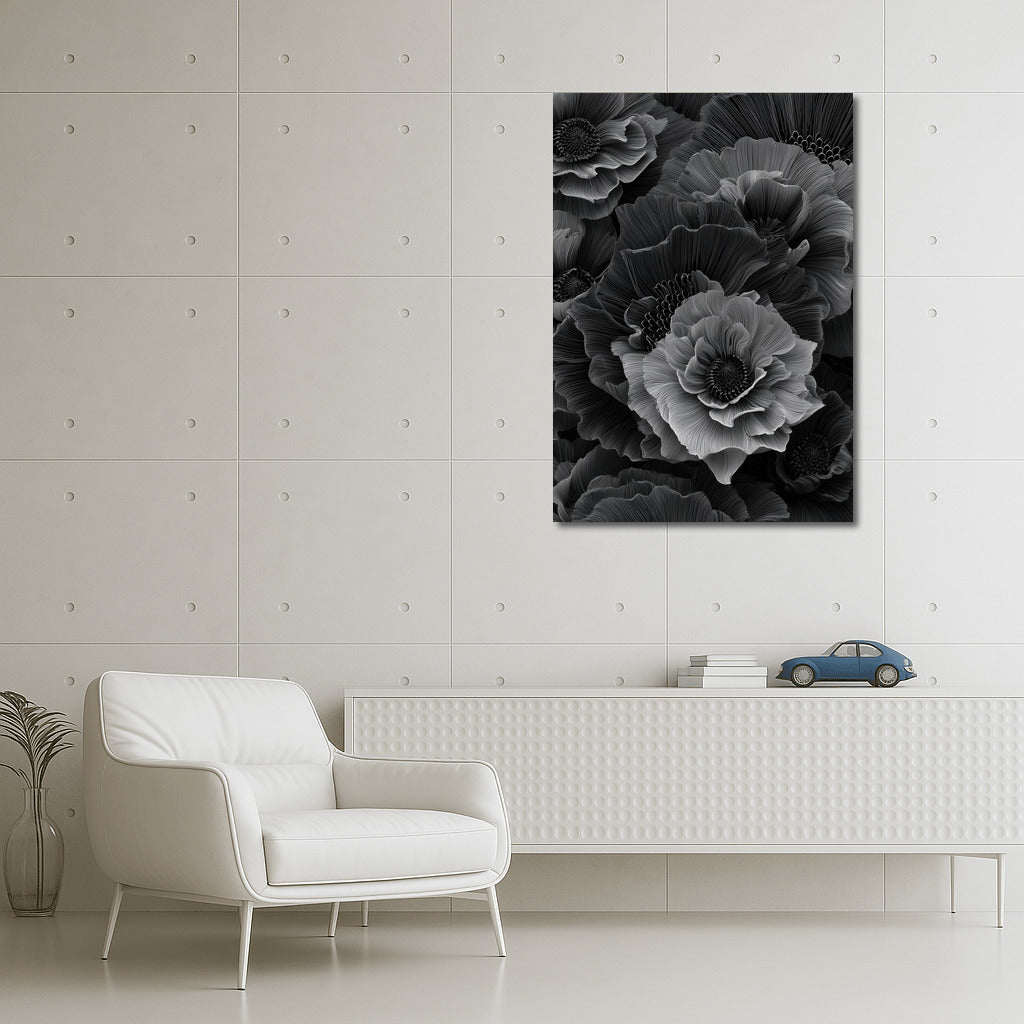 Black and White Anemones: Elegance and Style in the Interior