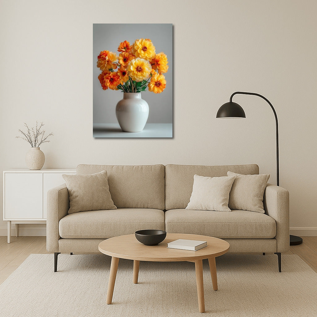 Sunny Dahlias: Bright Flowers for the Interior