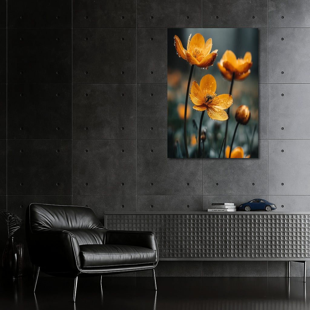 Orange Flowers Glow in the Morning Sky