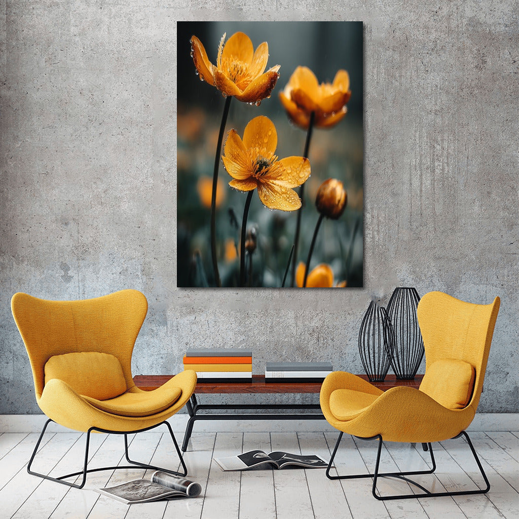 Orange Flowers Glow in the Morning Sky