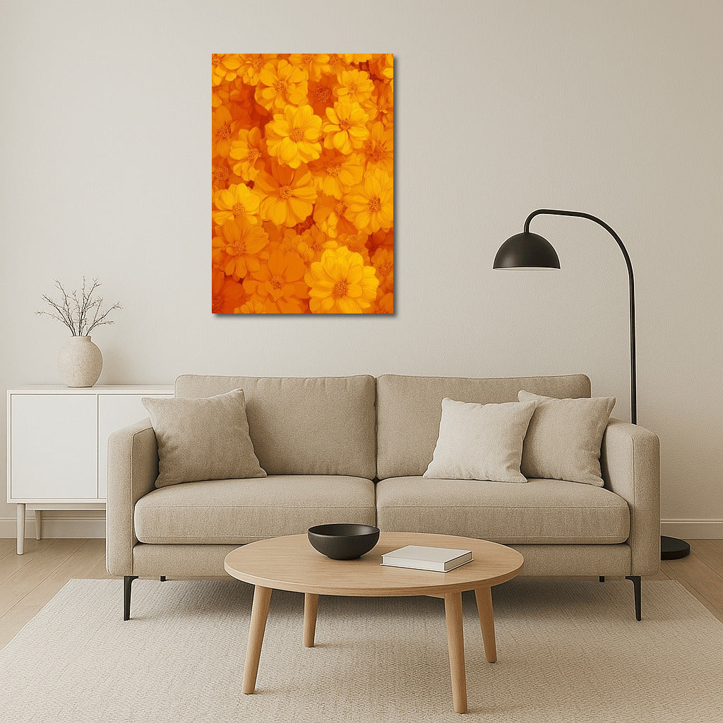 Sunny Cosmos: Bright Yellow Flowers for Interiors