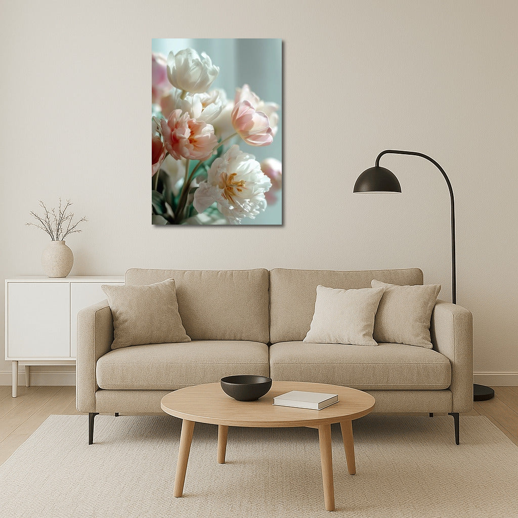 Flower Symphony: Peonies Sarah Bernhardt and Tulips