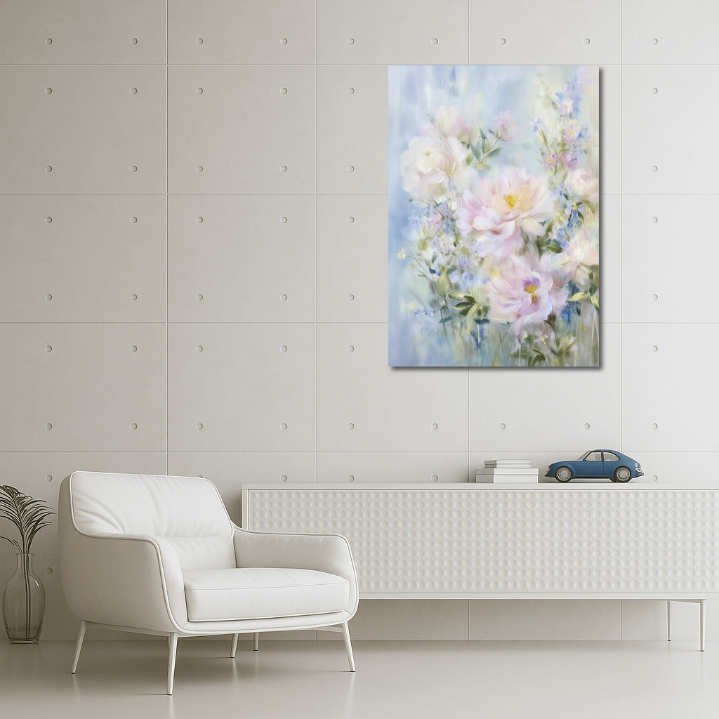 Flower Symphony: Sarah Bernhardt Peonies and Delphiniums