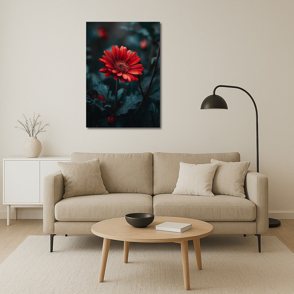 Red Gerbera: Elegance of Nature for the Interior