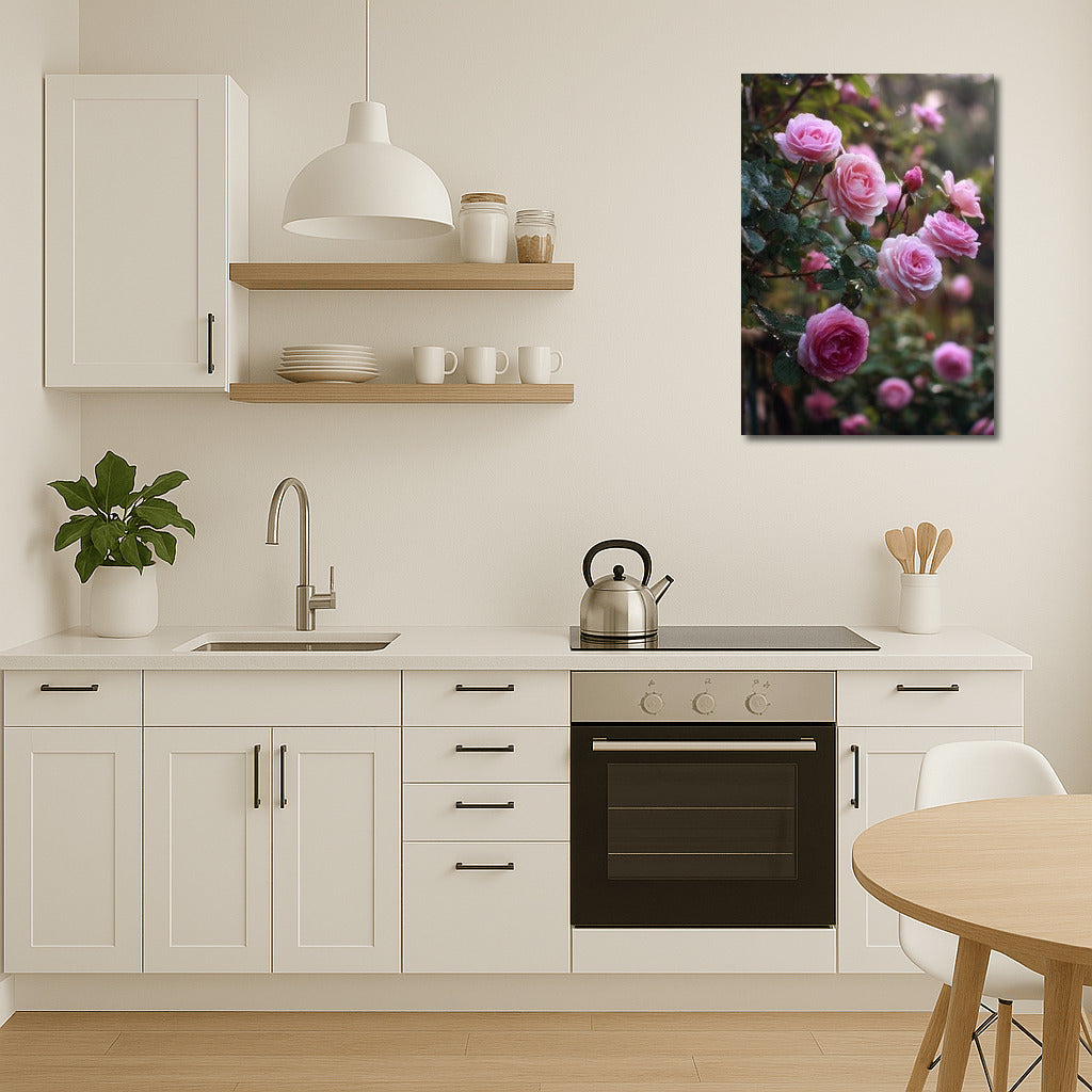 Blooming Charm: Pink Roses Grandiflora for Interior