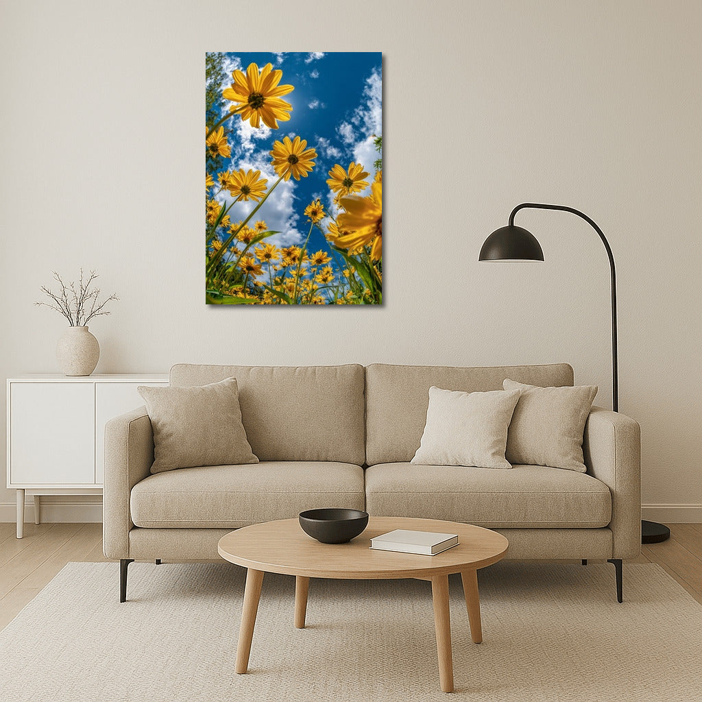 Sunny Sunflowers: Summer Mood in Bright Sky