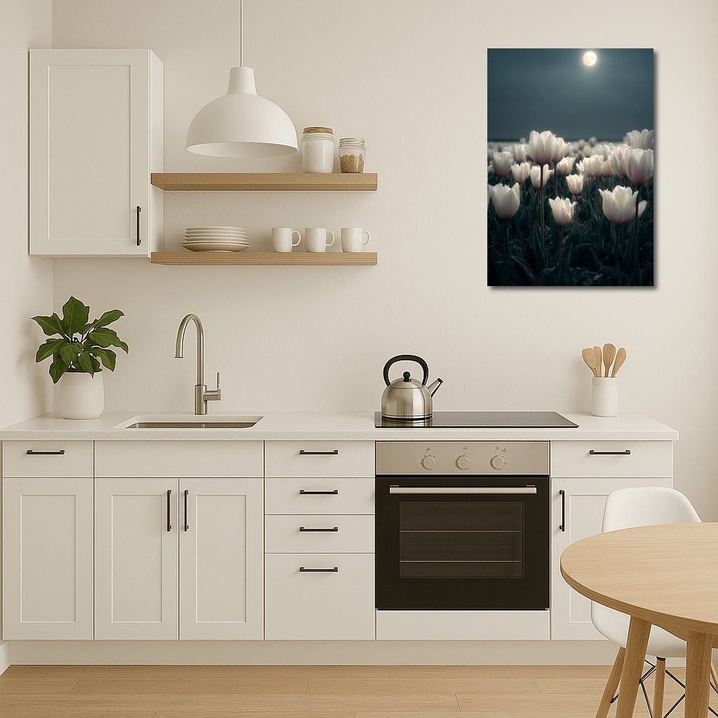 Tulips in the Moonlight: The Night Charm of Flowers