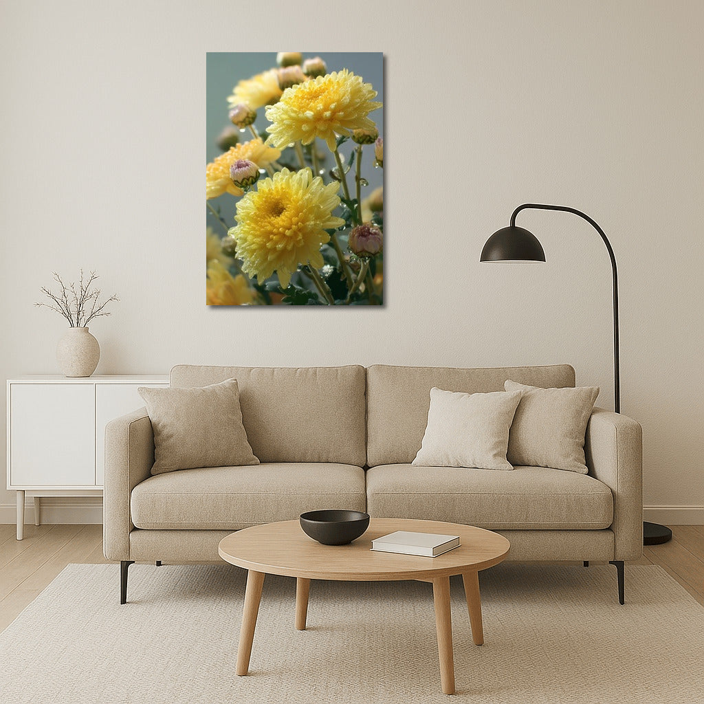 Sunny Chrysanthemums: Floral Harmony for Your Interior