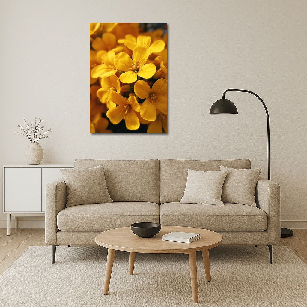 Sunny Rapeseed Flowers: Warmth and Comfort in the Interior