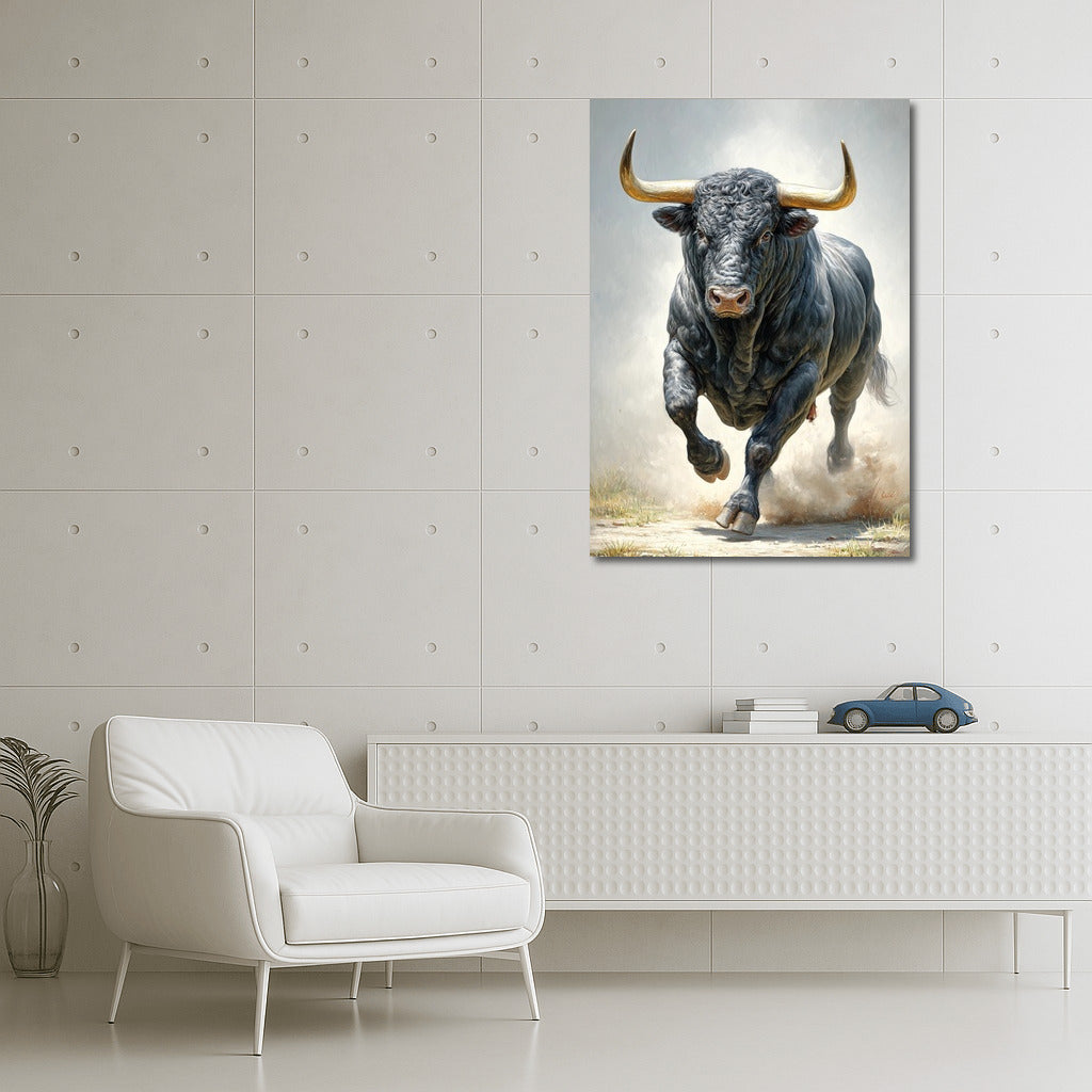 Bull in Motion: Energy and Power on Your Wall