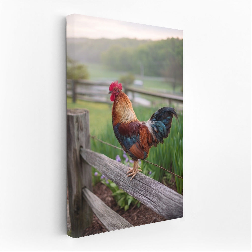 Majestic Rooster at Dawn: Bright Home Decor