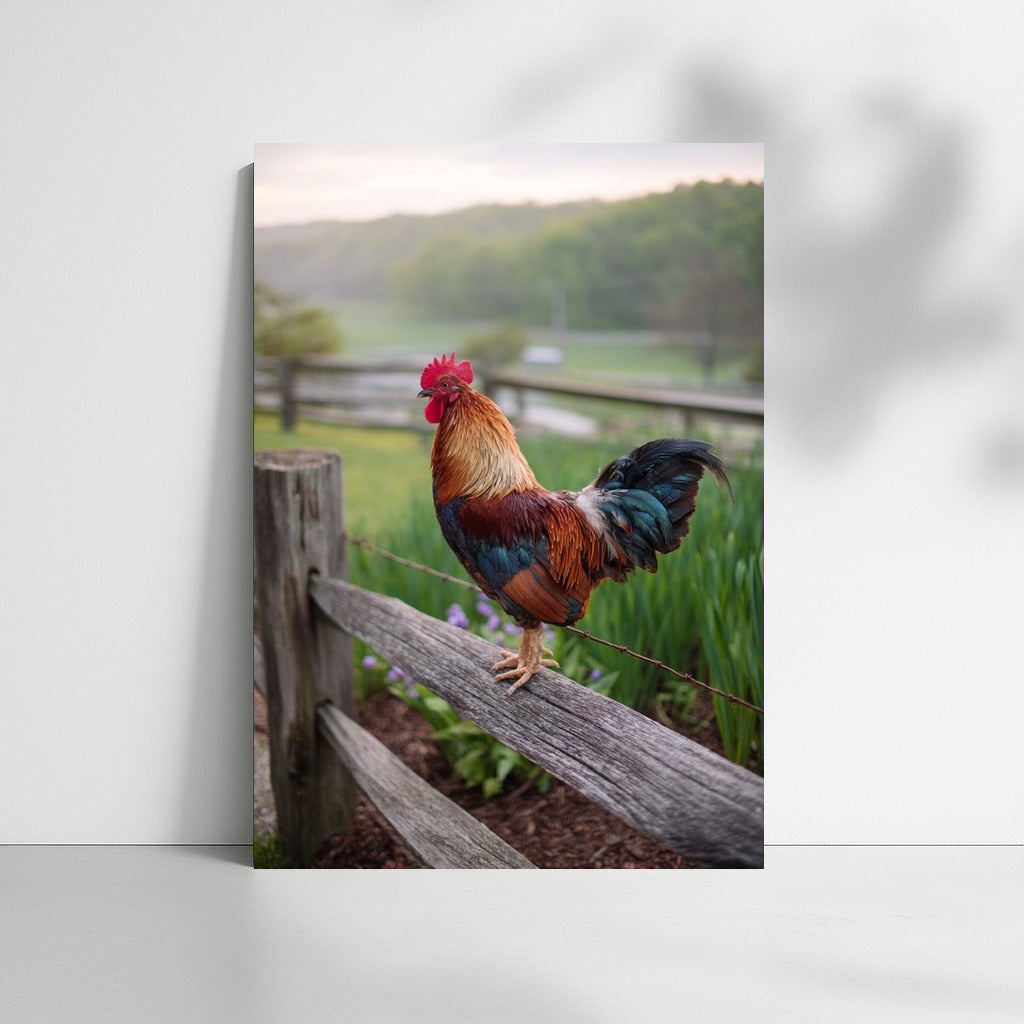 Majestic Rooster at Dawn: Bright Home Decor