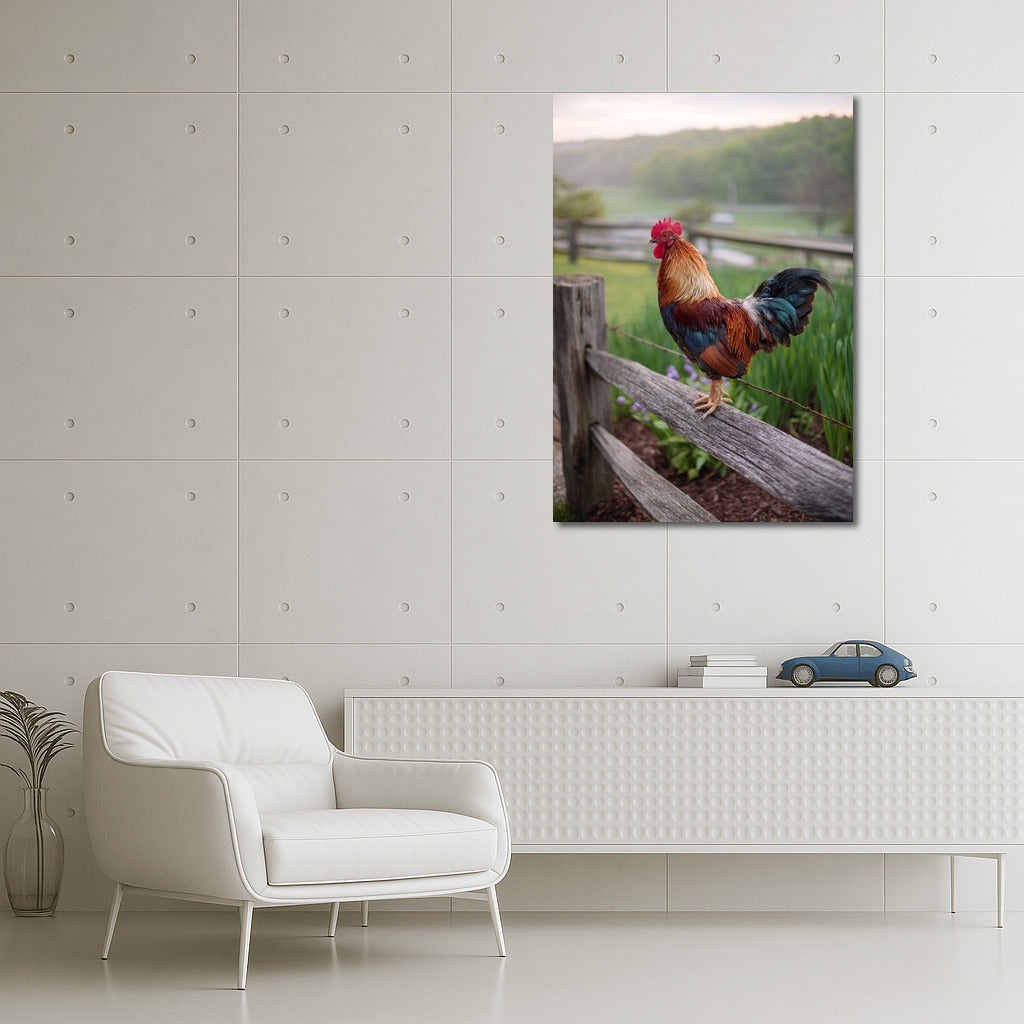 Majestic Rooster at Dawn: Bright Home Decor