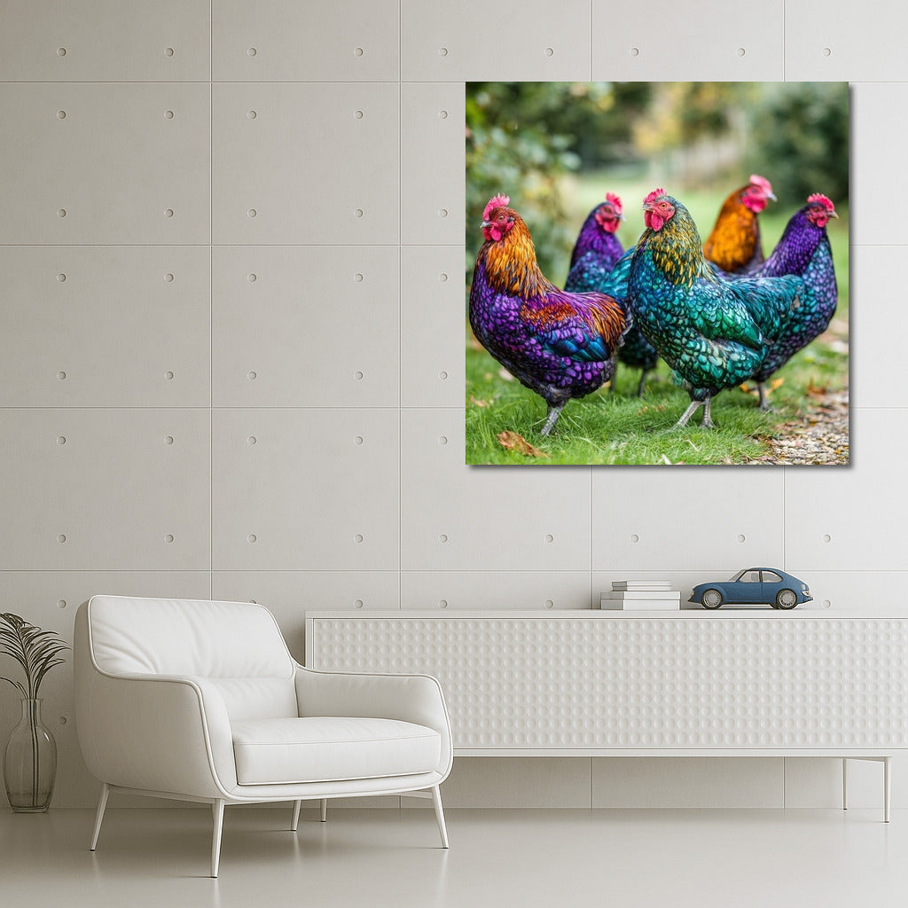 Rainbow Roosters: Picturesque Birds for Interiors