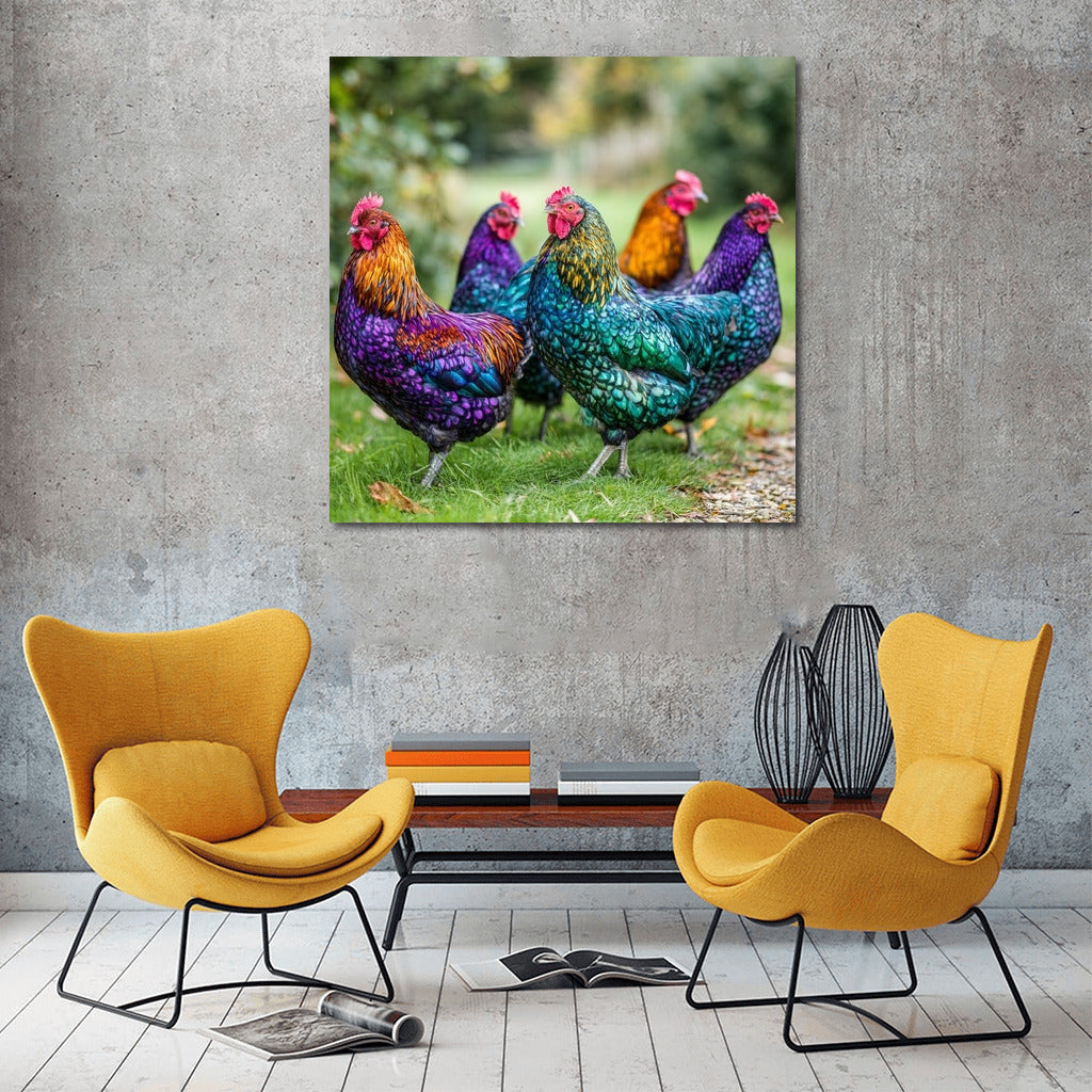 Rainbow Roosters: Picturesque Birds for Interiors