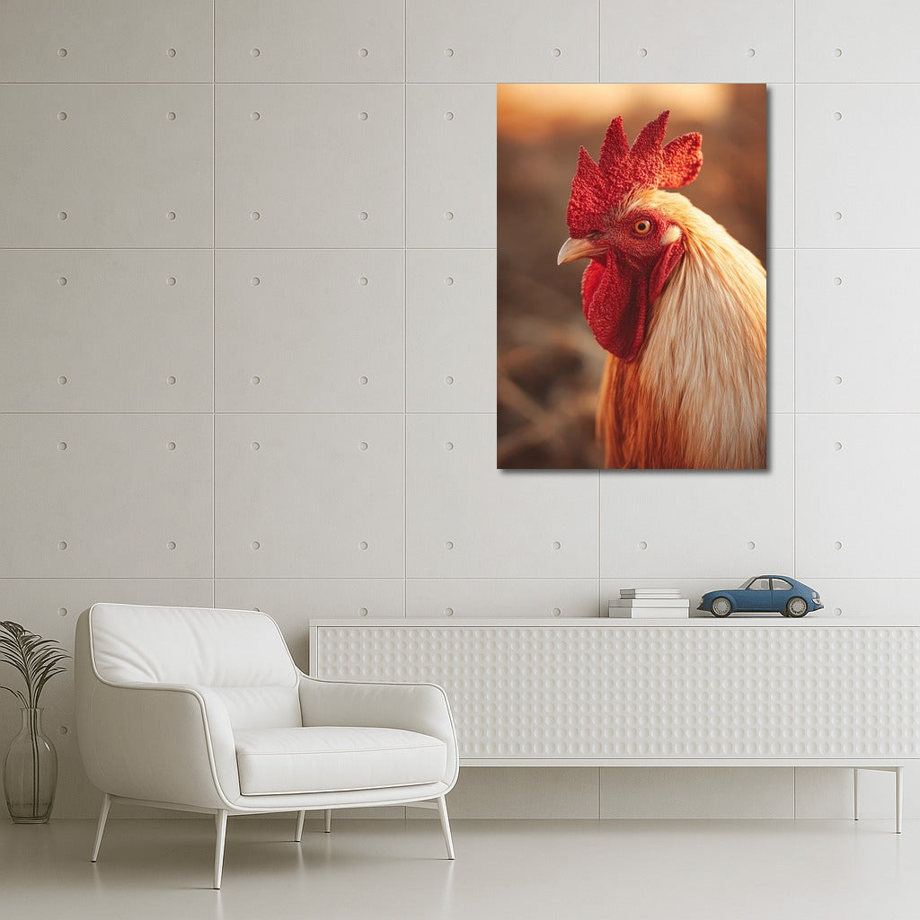Bright Country Rooster: Elegance and Charm in the Interior