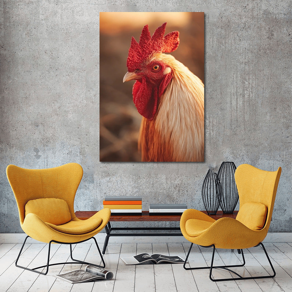 Bright Country Rooster: Elegance and Charm in the Interior