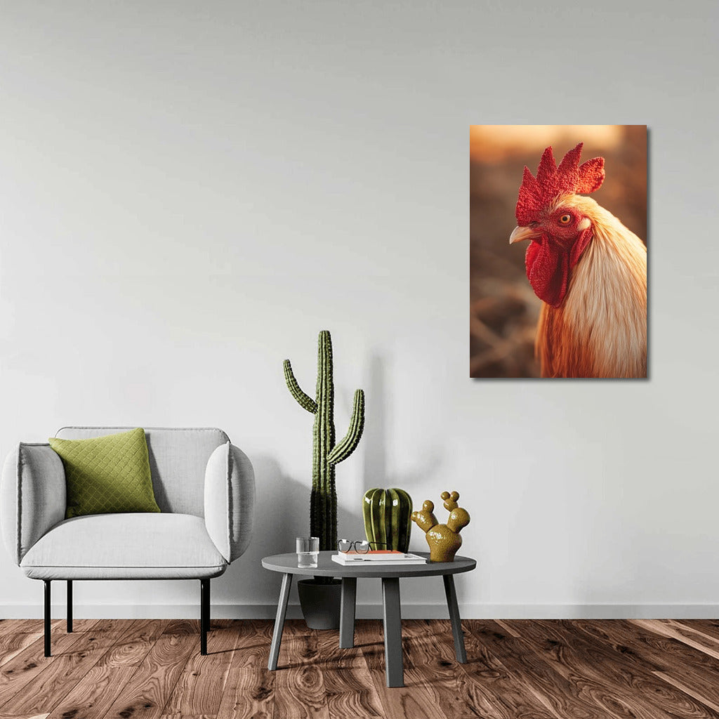 Bright Country Rooster: Elegance and Charm in the Interior