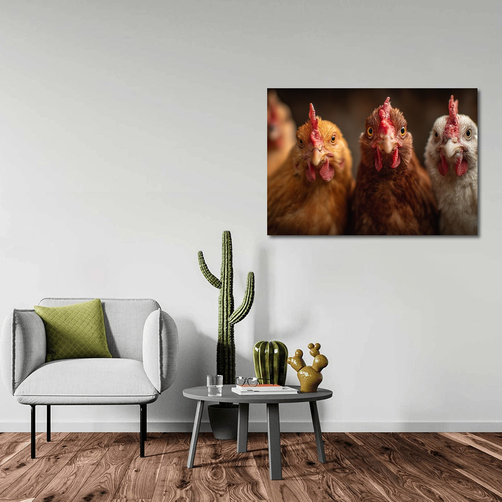 Funny Chickens: Bright Wall Decoration for Coziness