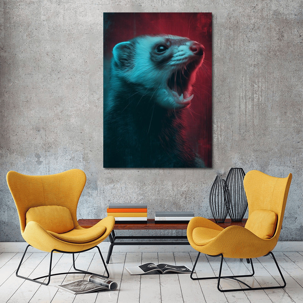 Energy Boost: Charismatic Ferret on the Move