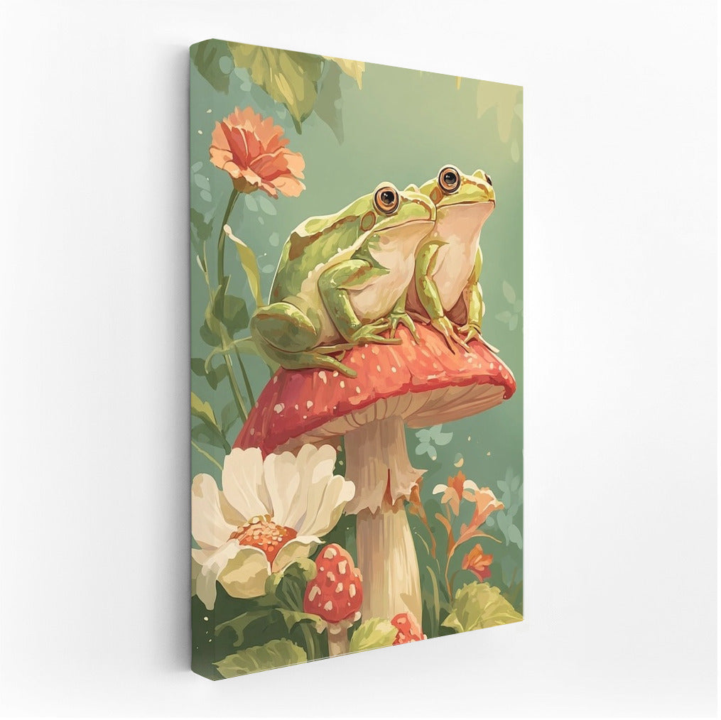 Magic Frogs on a Mushroom: Nature's Charm for Your Interior