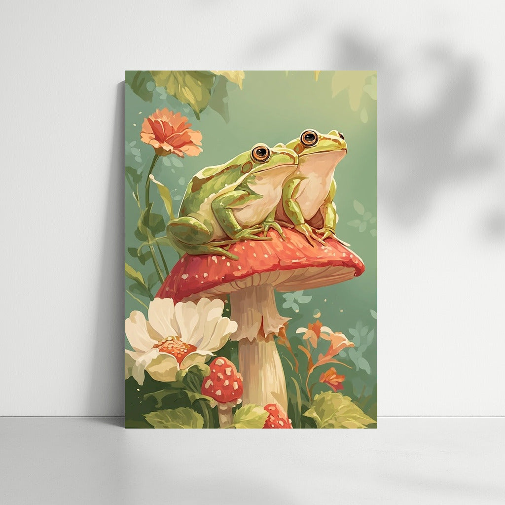 Magic Frogs on a Mushroom: Nature's Charm for Your Interior