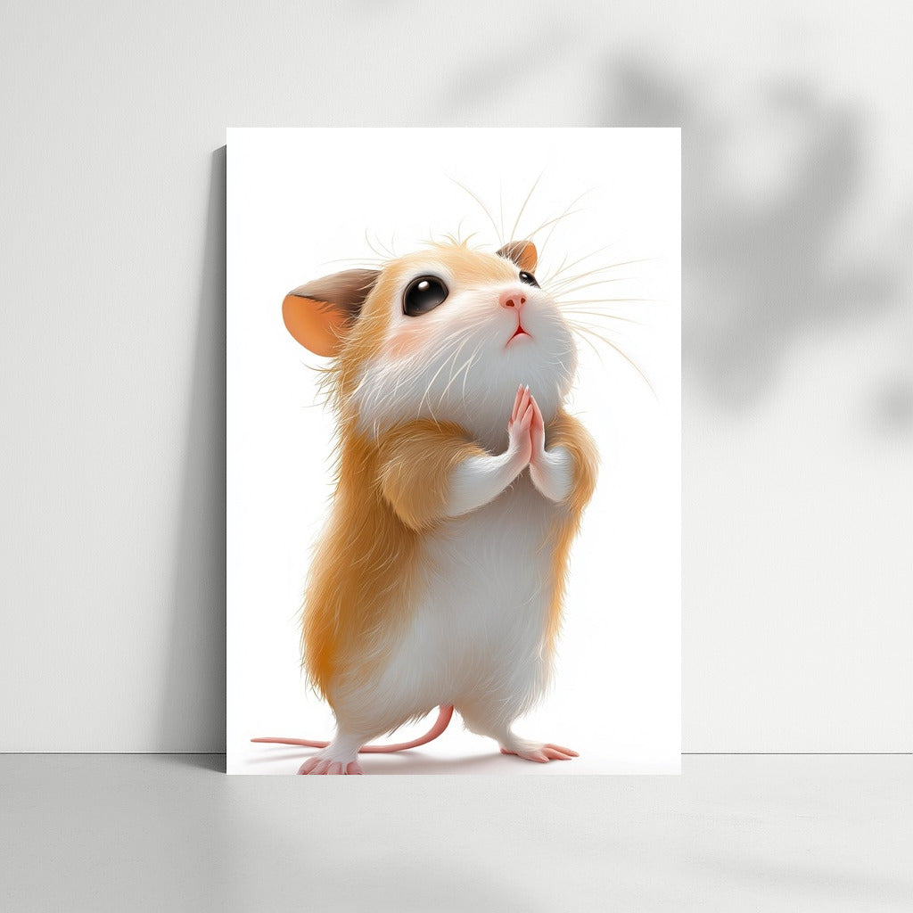 Hamster's Prayer: Adorable Decor for Coziness and Warmth