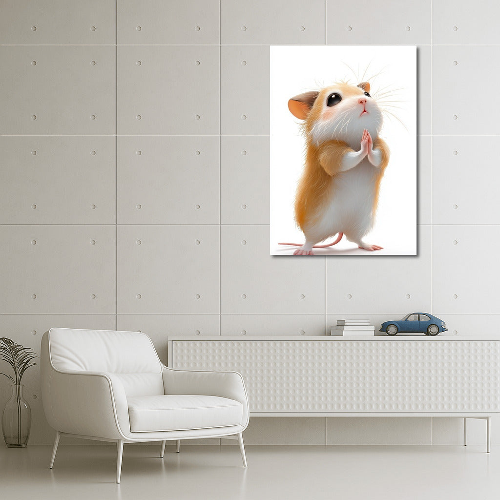Hamster's Prayer: Adorable Decor for Coziness and Warmth